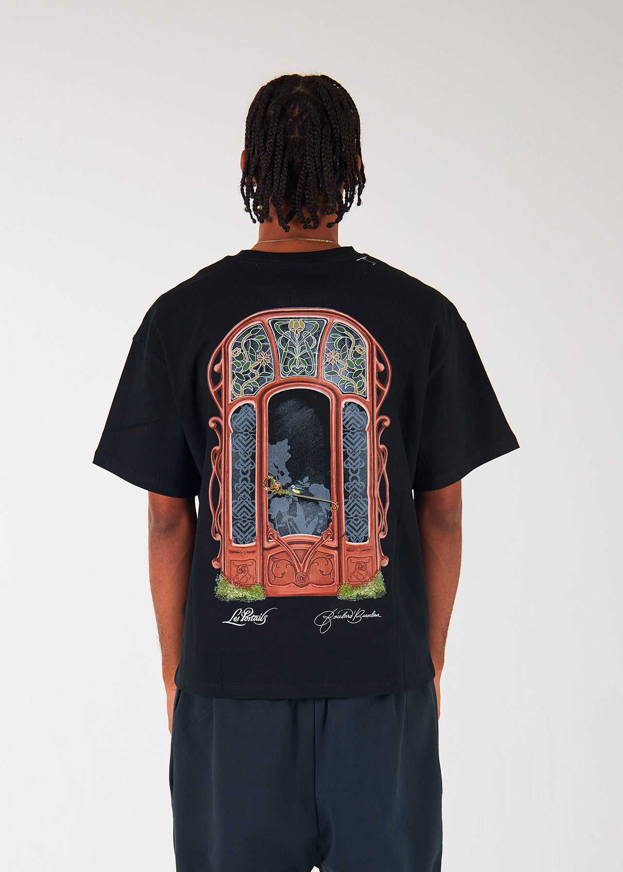 SHORT SLEEVE COTTON T-SHIRT BROWN PORTAL