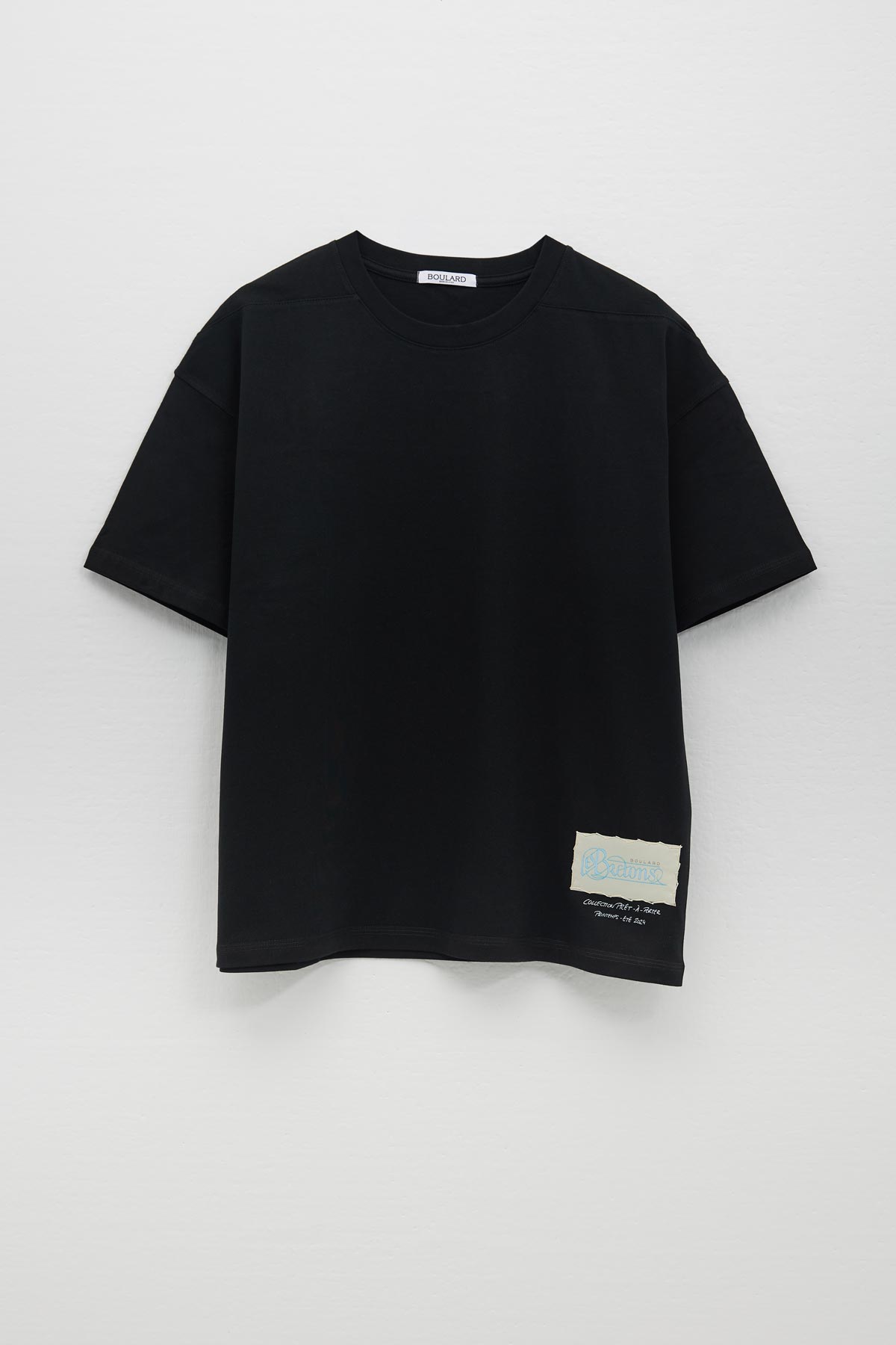 SHORT SLEEVE COTTON T-SHIRT WITH "LES BRETONS" EMBROIDERY