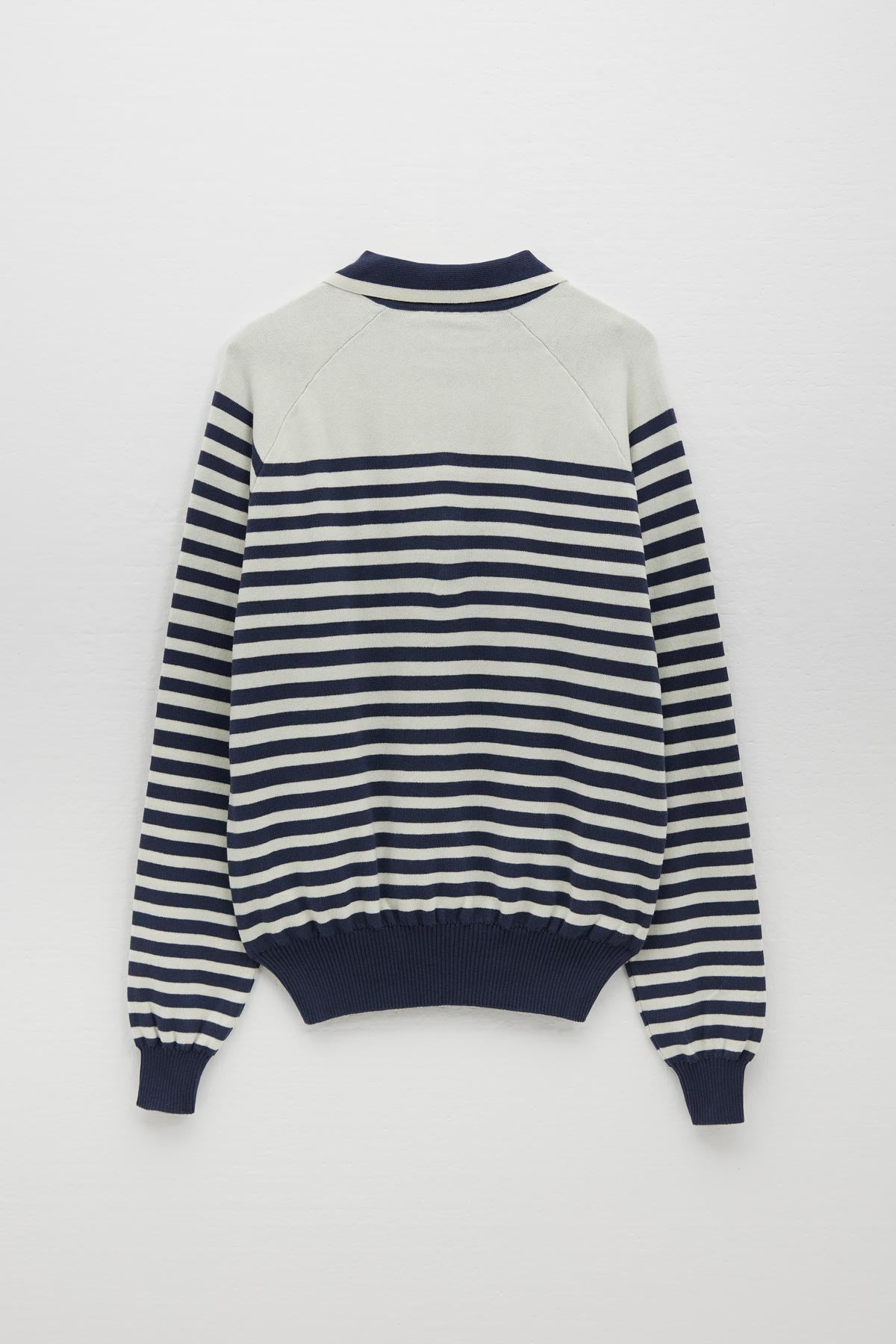 RAGLAN SLEEVE POLO SHIRT WITH TUBULAR JACQUARD UB FLAG