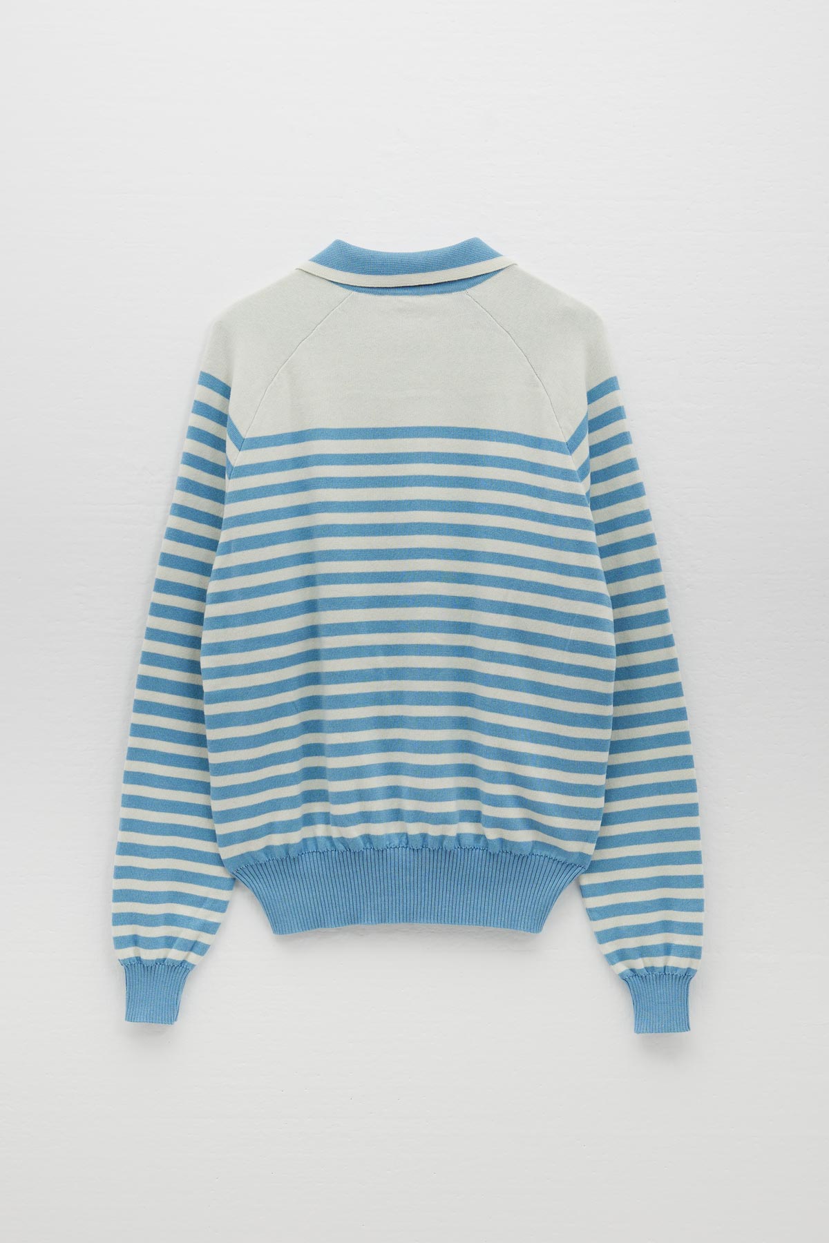 RAGLAN SLEEVE POLO SHIRT WITH TUBULAR JACQUARD UB FLAG