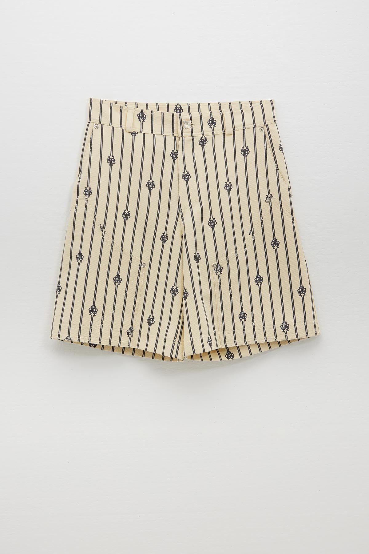 UB SHORT ROPE MONOGRAM COTTON CARPENTER SHORT PANTS