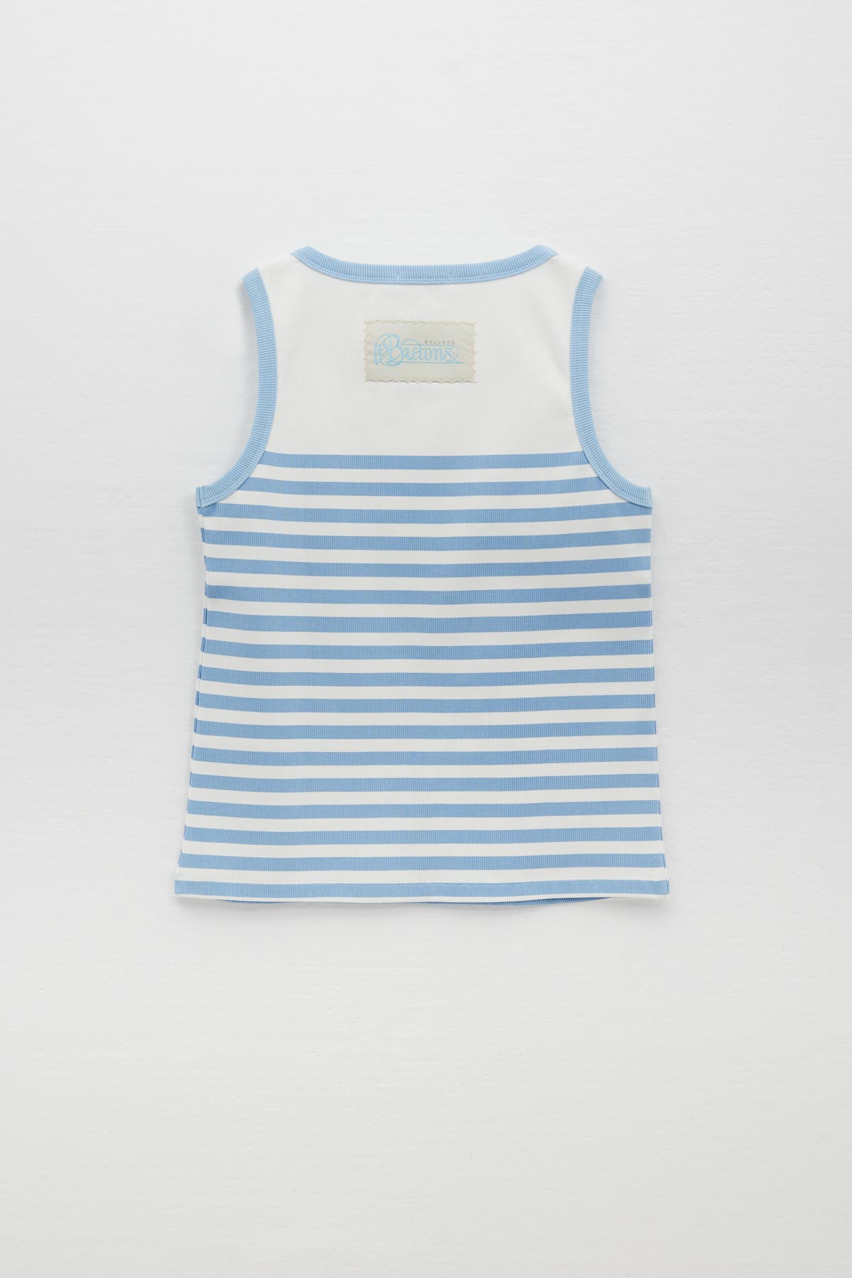 "LE MARCEL" RIBBED COTTON TANK TOP WITH UB PRINTED FLAG
