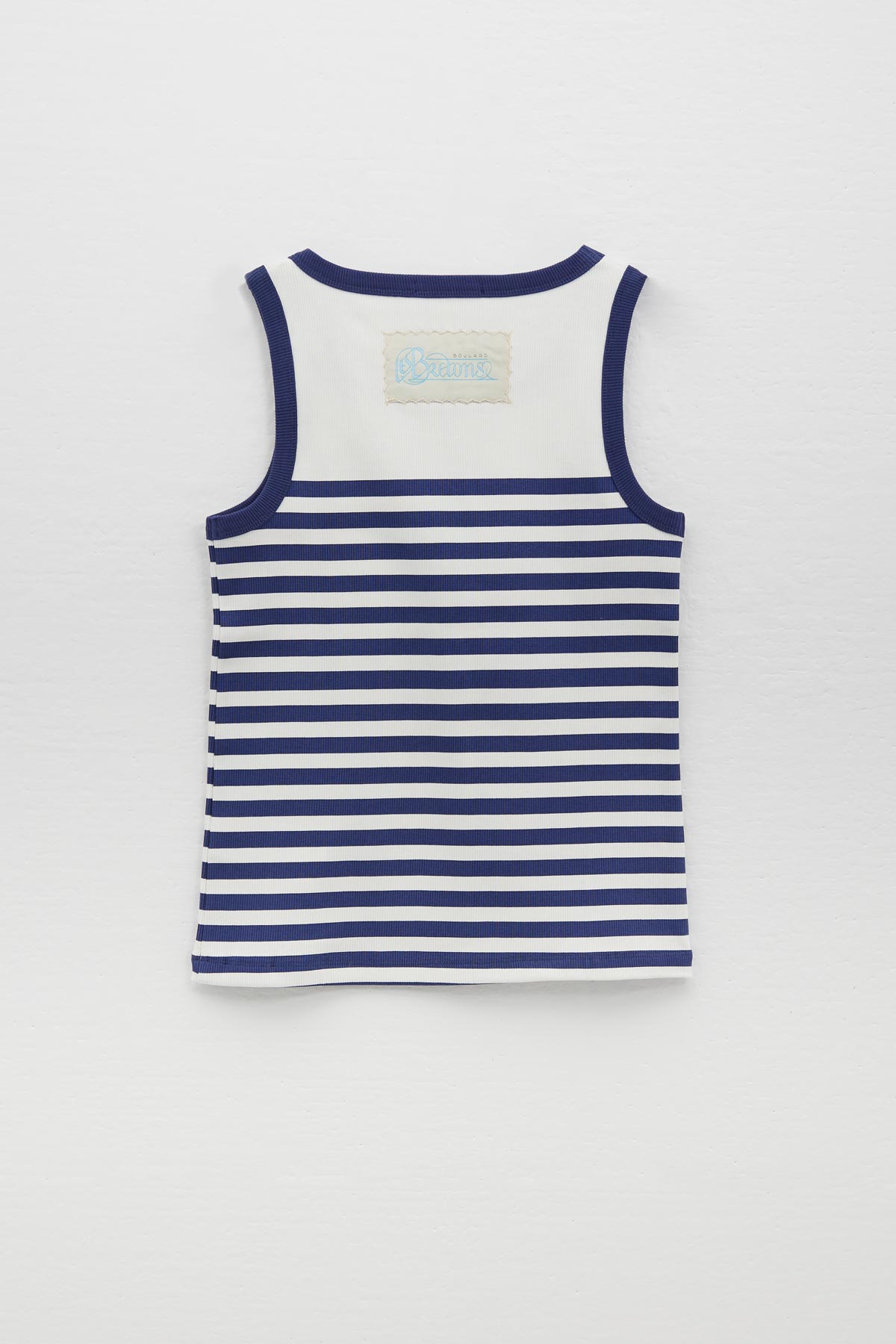 "LE MARCEL" RIBBED COTTON TANK TOP WITH UB PRINTED FLAG
