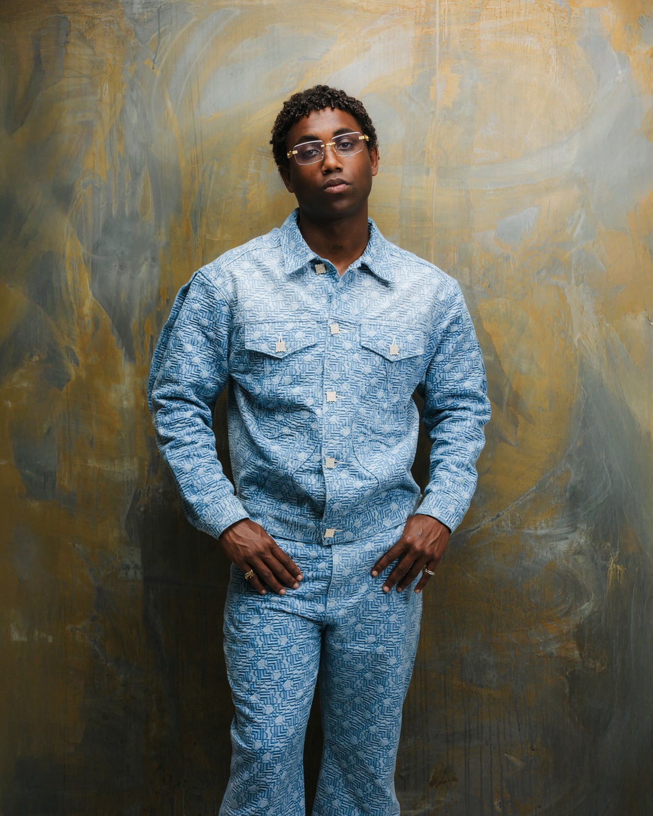 DENIM UB JACQUARD JACKET