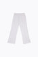 WHITE FLARED COTTON PANTS WITH UB BUTTON