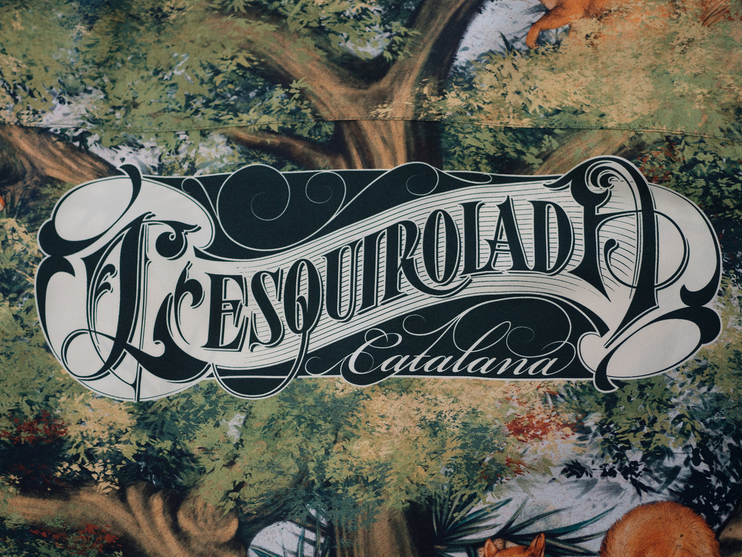 SILK SHIRT WITH "L'ESQUIROLADA" PRINT